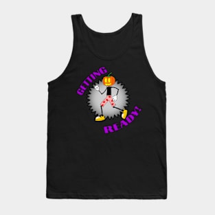 Funny Pumpkin Halloween Retro Rubberhose Cartoon Tank Top